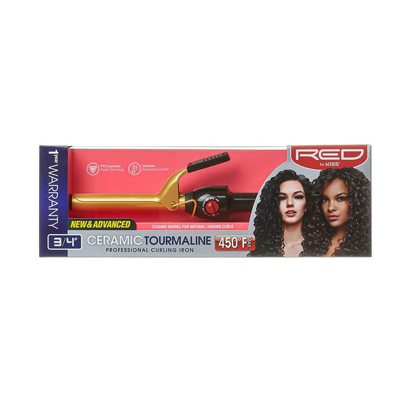 RED BY KISS RED BY KISS CERAMIC TOURMALINE PROFESSIONAL CURLING IRON