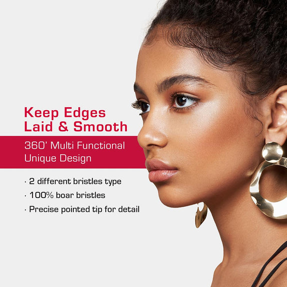 RED BY KISS 4-in-1 360° Edge Brush with Pin Tail
