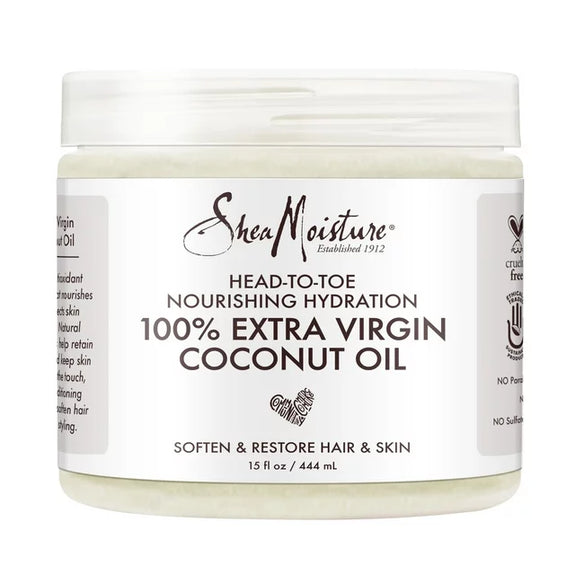SheaMoisture 100% Extra Virgin Coconut Oil Nourishing Hydration, 14.5 oZ