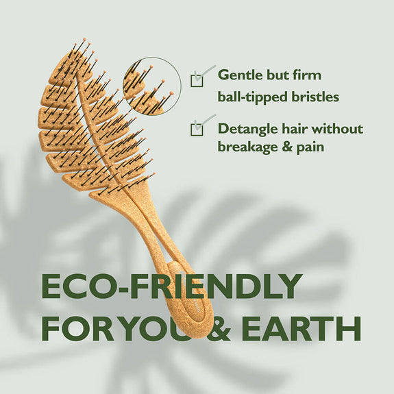 RED BY KISS Eco Plant Fiber Leaf Shape Detangler Brush