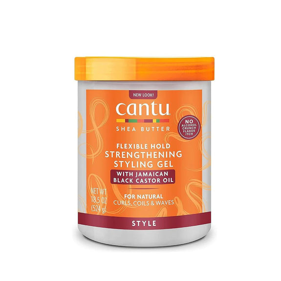 Cantu Flexible Hold Strengthening Styling Gel with Jamaican Black Castor Oil 18.5 fl oz