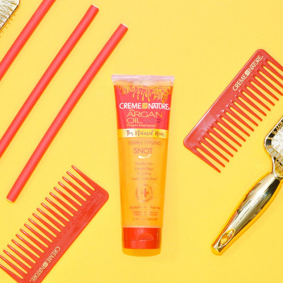 CREME  OF NATURE ARGAN OIL FROM MOROCCO FOR NATURAL HAIR Maximum Hold Styling Snot 8.4 OZ