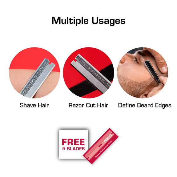 RED BY KISS Stainless Steel Hair Shaper with 5pcs Blades