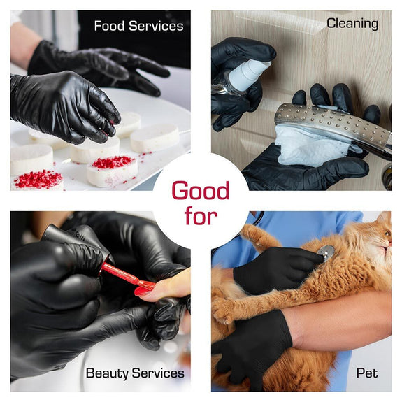 RED BY KISS Black Latex Gloves (30pcs)