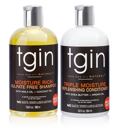 TGIN Moisturizing Shampoo 13 OZ  and Conditioner 13 OZ  Duo