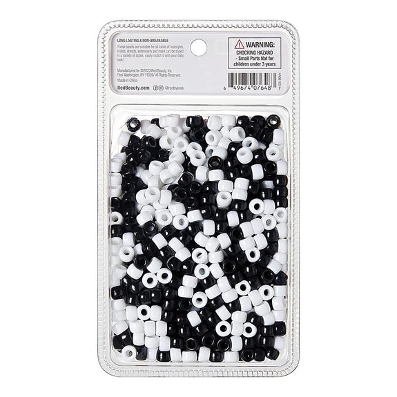 RED BY KISS Regular Hair Beads (1000pcs) Black&White