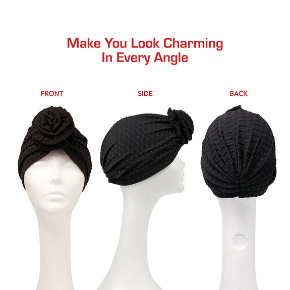 RED BY KISS Textured Top Knot Turban