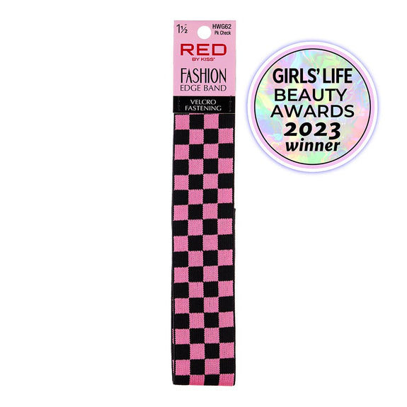 RED BY KISS Fashion Edge Band  Pink Check