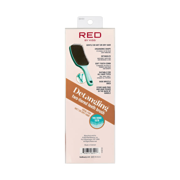 RED BY KISS Detangling Two-Tiered Teeth Brush