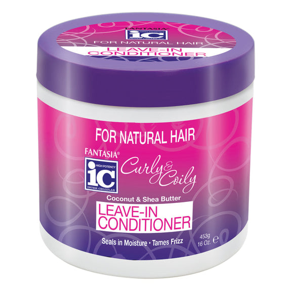 IC FANTASIA CURLY & COILY  LEAVE-IN CONDITIONER 16 OZ.