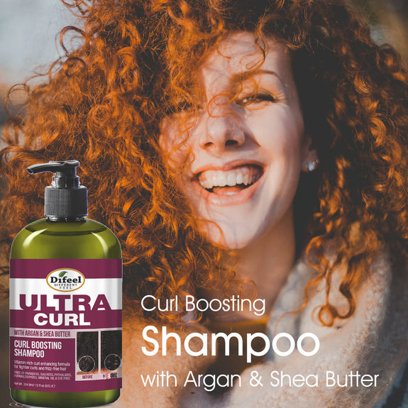 DIFEEL ULTRA CURL WITH ARGAN & SHEA BUTTER - CURL BOOSTING SHAMPOO 12 OZ.