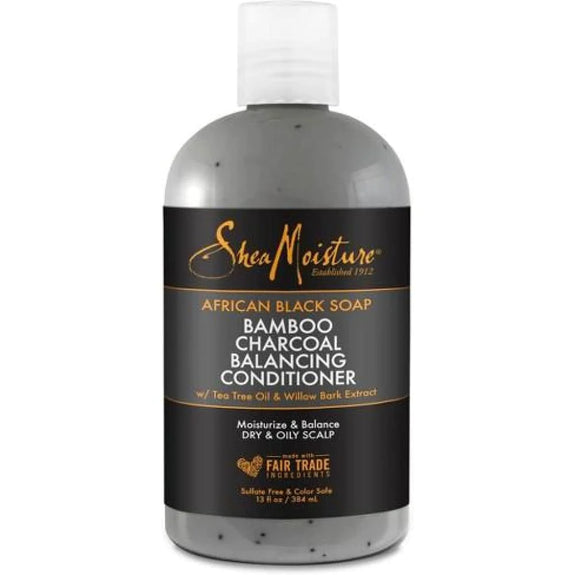 SHEA MOISTURE BAMBOO AFRICAN BLACK SOAP BAMBOO CHARCOAL BALANCING CONDITIONER 13OZ