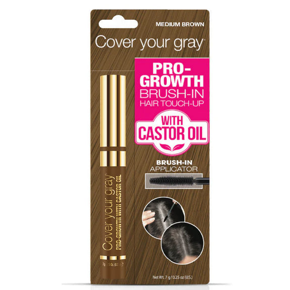 COVER YOUR GRAY PRO-GROWTH BRUSH-IN HAIR TOUCH-UP WITH CASTOR OIL