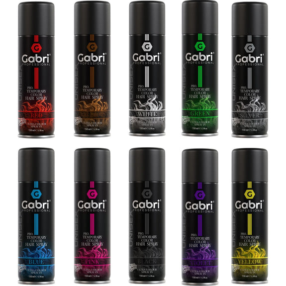 Gabri Professional Pro Temporary Hair Colour Spray Dark Brown 150ml