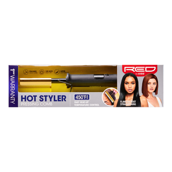 Red By Kiss Hot Styler Straight Teeth Pressing Comb