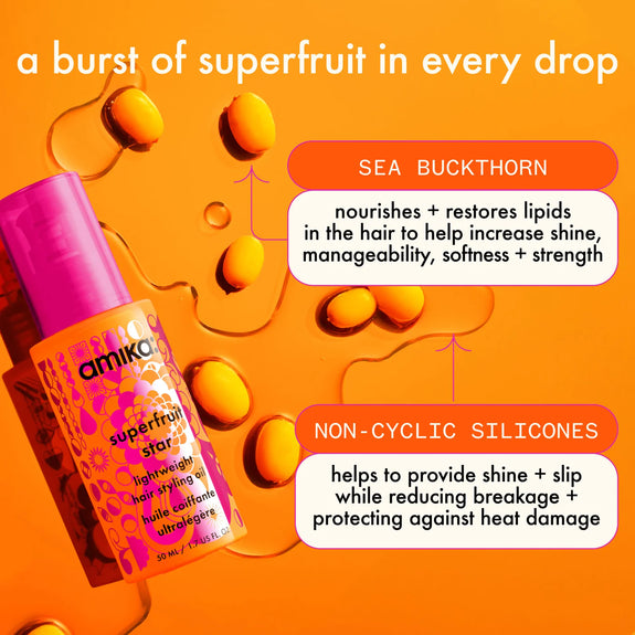 AMIKA superfruit star lightweight hair styling oil