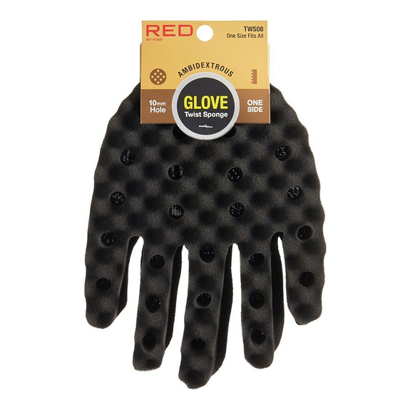 RED BY KISS TWIST SPONGE GLOVE  ONE SIDE