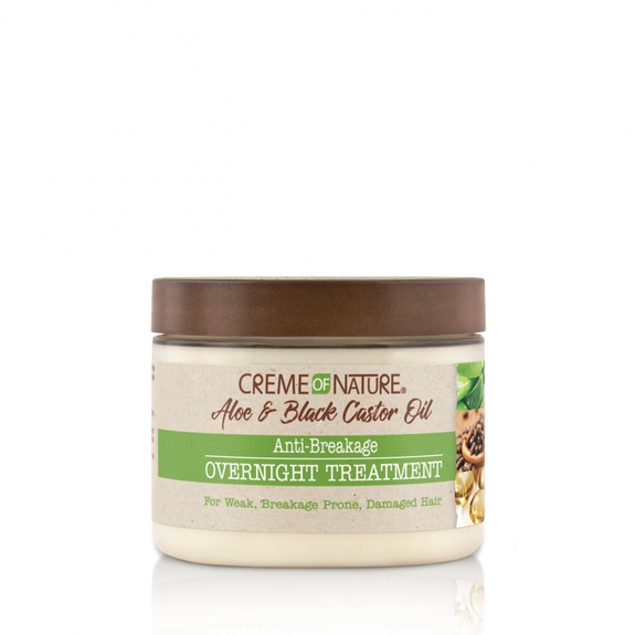 CREME OF NATURE ALOE & BLACK CASTOR OIL Anti-Breakage Overnight Treatment  4.76 OZ