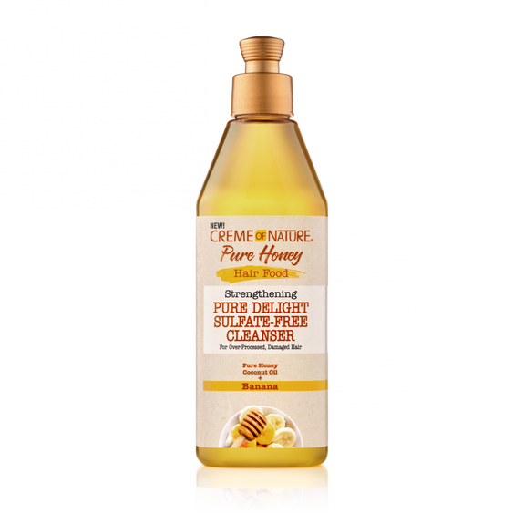 CREME  OF NATURE PURE HONEY Hair Food Strengthening Pure Delight Sulfate-Free Cleanser 12 oz