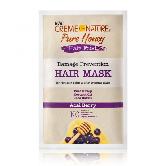 CREME OF NATURE PURE HONEY Hair Food Damage Prevention Hair Mask 1.7 oz