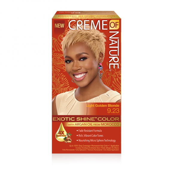 CREME OF NATURE  ARGAN OIL FROM MOROCCO Exotic Shine Color with Argan Oil from Morocco 9.23 Light Golden Blonde