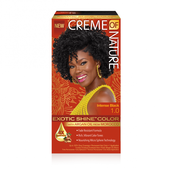 CREME  OF NATURE ARGAN OIL FROM MOROCCO Exotic Shine Color with Argan Oil from Morocco 1.0 Intense Black