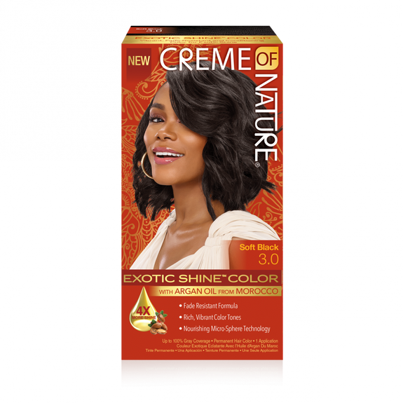 CREME  OF NATURE ARGAN OIL FROM MOROCCO Exotic Shine Color with Argan Oil from Morocco 3.0 Soft Black