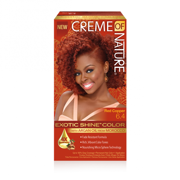 CREME  OF NATURE ARGAN OIL FROM MOROCCO Exotic Shine Color with Argan Oil from Morocco 6.4 Red Copper