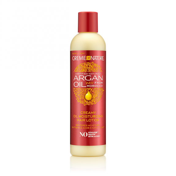 CREME  OF NATURE ARGAN OIL FROM MOROCCO Creamy Oil Moisturizing Hair Lotion 8.45 OZ