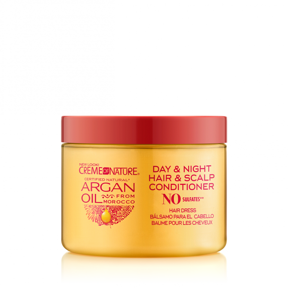 CREME  OF NATURE ARGAN OIL FROM MOROCCO Day & Night Hair & Scalp Conditioner Hair Dress 4.76 OZ