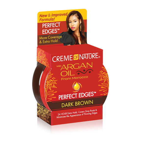 CREME  OF NATURE ARGAN OIL FROM MOROCCO Perfect Edges Dark Brown 2.25 OZ