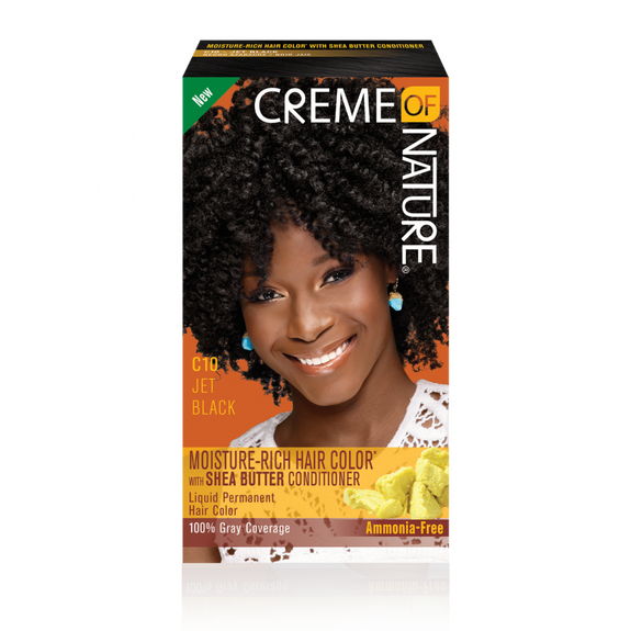 CREME OF NATURE  Moisture-Rich Hair Color* with Shea Butter Conditioner C10 Jet Black