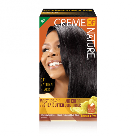 CREME OF NATURE  Moisture-Rich Hair Color* with Shea Butter Conditioner C11 Natural Black