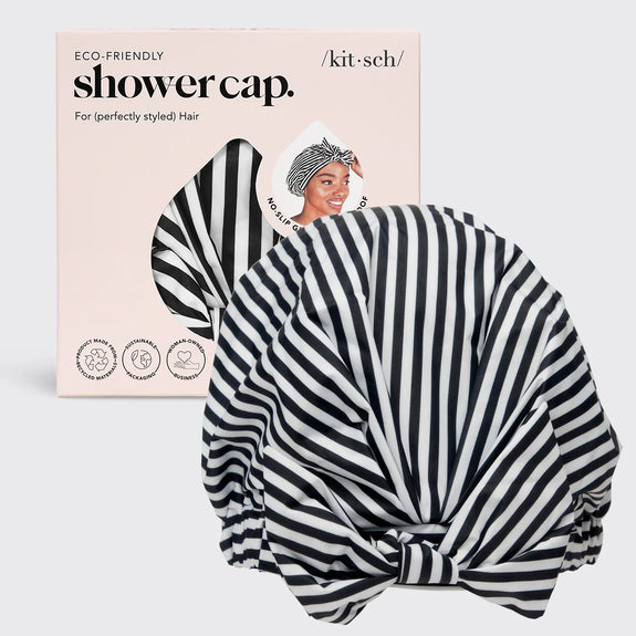 KITSCH Stripe Shower Cap