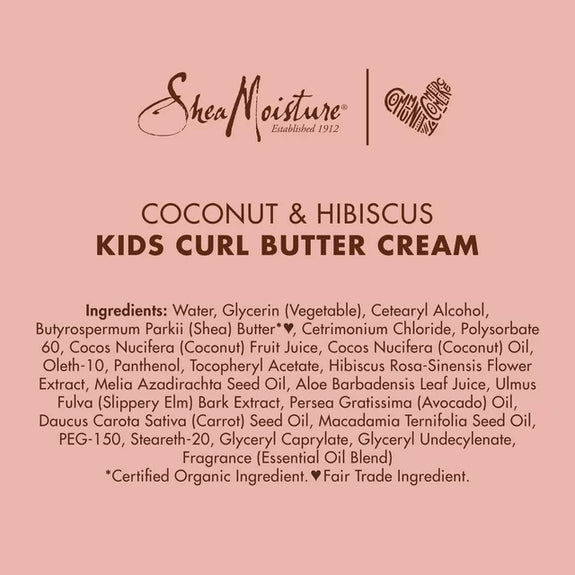 Shea Moisture Kid's Curl Hair Cream, Coconut & Hibiscus, 6 Oz