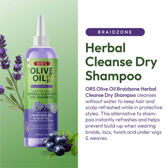 Ors Olive Oil Braidzone Scalp & Root Refresh Herbal Cleanse Dry Shampoo 236ml/8 fl.oz