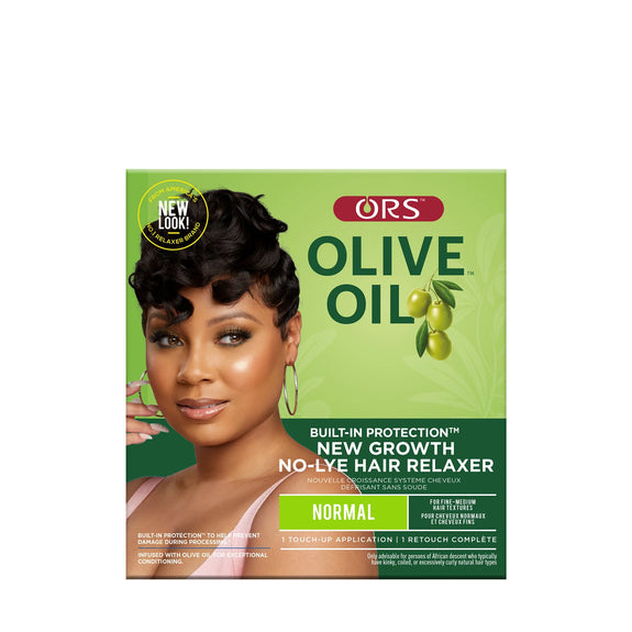 ORS OLIVE OIL BUILT-IN PROTECTION NEW GROWTH NO-LYE HAIR RELAXER - NORMAL STRENGTH