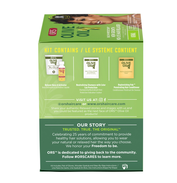ORS OLIVE OIL BUILT-IN PROTECTION NEW GROWTH NO-LYE HAIR RELAXER - NORMAL STRENGTH