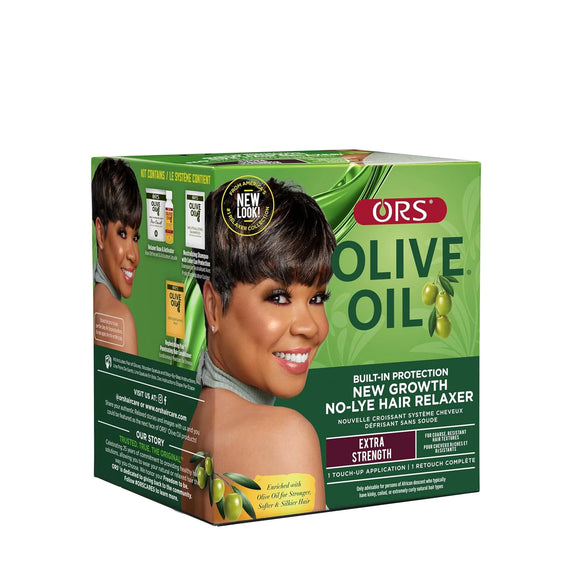 ORS OLIVE OIL BUILT-IN PROTECTION NEW GROWTH NO-LYE HAIR RELAXER EXTRA STRENGTH