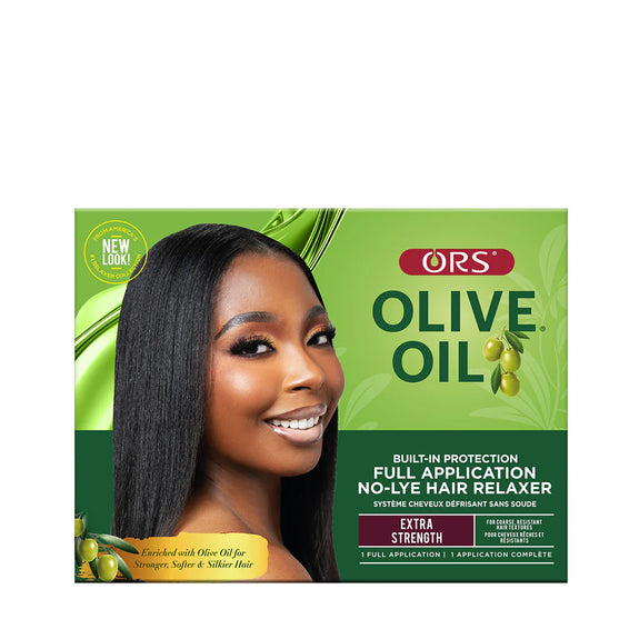 ORS OLIVE OIL BUILT IN PROTECTION NO-LYE RELAXER  1 APPLICATION KIT EXTRA STRENGTH