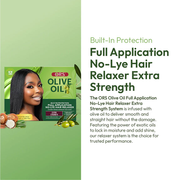 ORS OLIVE OIL BUILT IN PROTECTION NO-LYE RELAXER  1 APPLICATION KIT EXTRA STRENGTH