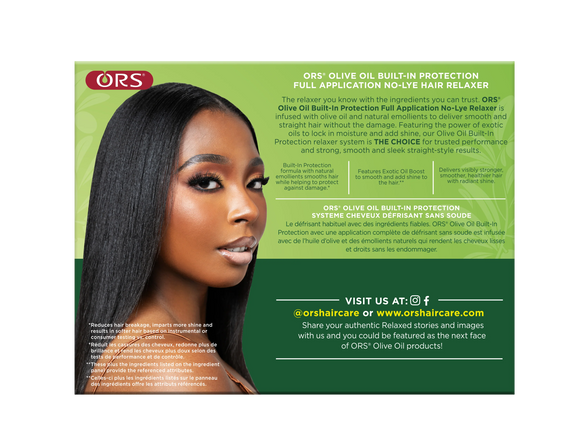ORS OLIVE OIL BUILT IN PROTECTION NO-LYE RELAXER  1 APPLICATION KIT EXTRA STRENGTH