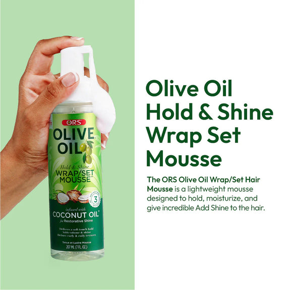 ORS Olive Oil Wrap Set Mousse for Restorative Shine 207ML