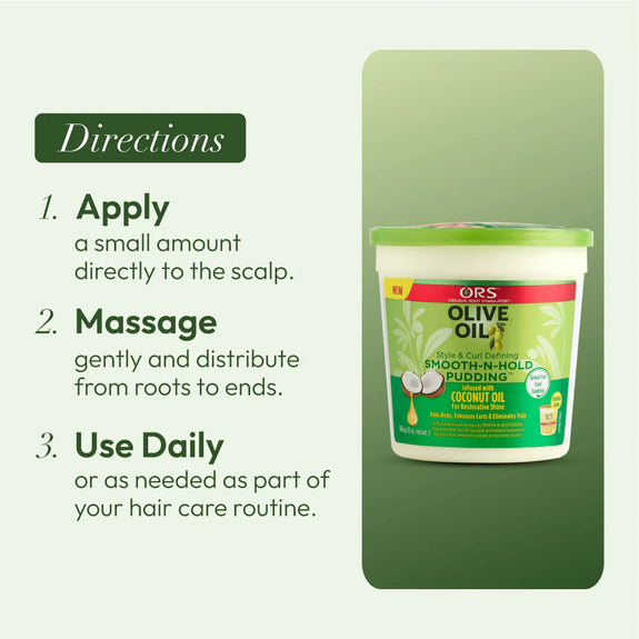 ORS OLIVE OIL STYLE AND CURL SMOOTH-N-HOLD PUDDING-13 OZ