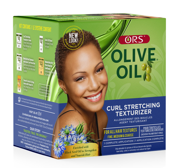 ORS OLIVE OIL CURL STRETCHING TEXTURIZER KIT WITH THE POWER OF EXOTIC OILS - ALL TEXTURES