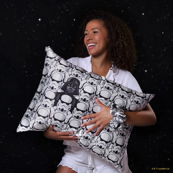 Kitsch Star Wars™ & Kitsch Satin Pillowcase in Darth Vader & Stormtroopers