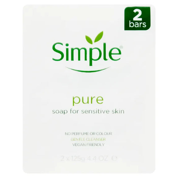 SIMPLE PURE SOAP BARS FOR SENSITIVE SKIN 2X100G