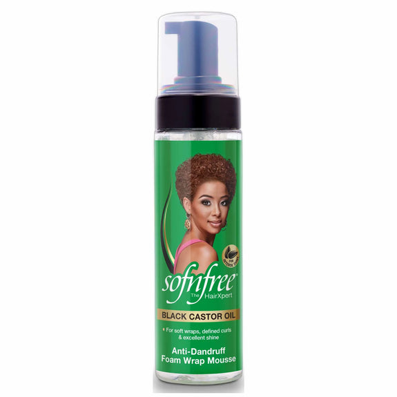 SOF'N'FREE Anti-dandruff Foam Wrap Mousse 200ml - Black Castor Oil