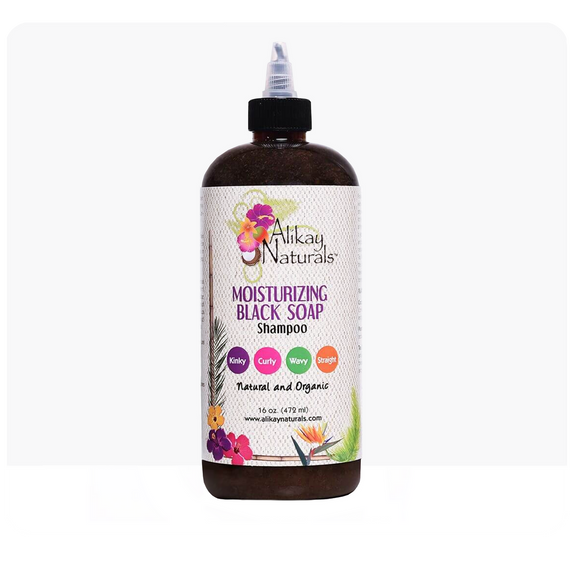 ALIKAY NATURAL MOISTURIZING BLACK SOAP SHAMPOO 16 OZ