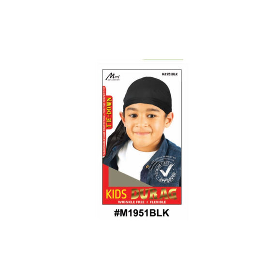 MURRY COLLECTION KIDS  TIE-DOWN DURAG BLACK